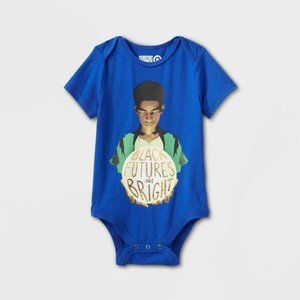 Baby Bright Futures Child Bodysuit - Black History Month Blue 3-6M